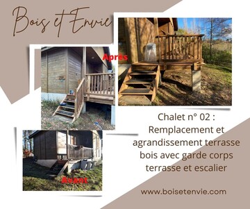 Remplacement et agrandissement d’une terrasse bois à ANGLES (TARN)