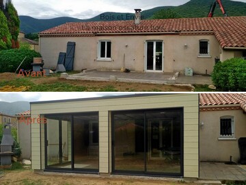 Construction d’une extension de maison en ossature à Saint Amans Soult (Tarn)