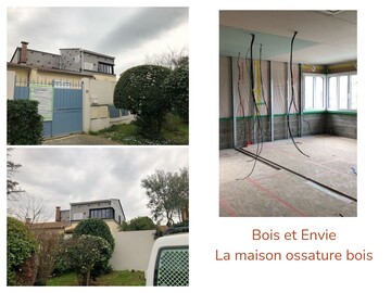 Construction d’une extension / surélévation en ossature à Baillargues (Hérault)