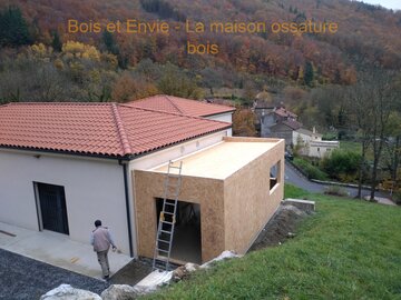 Extension et surélévation de maison en ossature bois en Occitanie
